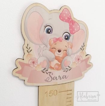 Medidor con dibujo de un elefante para niños y niñas